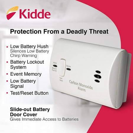Kidde 9CO5 Battery Operated Carbon Monoxide Alarm Contractor's Pack, 6pc