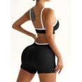 thumbnail image 3 of Brassiere And Shorts Set Sports Bras For Women Halter Strap Quick-Drying Sports Underwear Set, Shock-Absorbing, Cushioned Yoga Bra, Outdoor Running And Fitness Wear Black M, 3 of 5