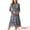 Grey Blue, variant on DARING DIVA Fall Floral Long Sleeve Chiffon Midi Dress XS Grey Blue