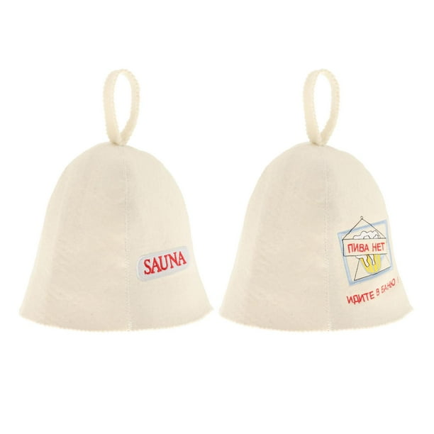 Gorro Sauna de fieltro de lana,Gorro Sauna de fieltro de lana,Gorro de baño ruso para casa,gorro de lana para hombre y mujer,Sombrero de protección para la cabeza de la casa de baño Sauna