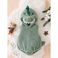 thumbnail image 2 of Spewahor Infant Baby Boys Girls Spring Fall Romper 0 3 6 12 18 Months Plush Sleeveless Hood Romper, 2 of 8