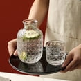 thumbnail image 4 of Water Carafe And Glass Set Vintage Night Drinking Cup Set Clear Bedside Glass Juice Pitcher for Water Tea Juice, 4 of 8