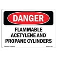 thumbnail image 1 of SignMission OS-DS-A-710-L-2053 Panneau de Danger OSHA 7 x 10 Po - Cylindres d'Acétylène et de Propane Inflammables, 1 of 1