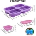 thumbnail image 2 of BUZIFU 3Pcs Silicone Soap Making Supplies Molds, DIY Handmade Soap Trays 4 Cavities Angel Soap Moulds Single Rectangle Square Silicone Soap Molds Food Grade for Cake, Muffin, Mooncake, Chocolate, 2 of 6
