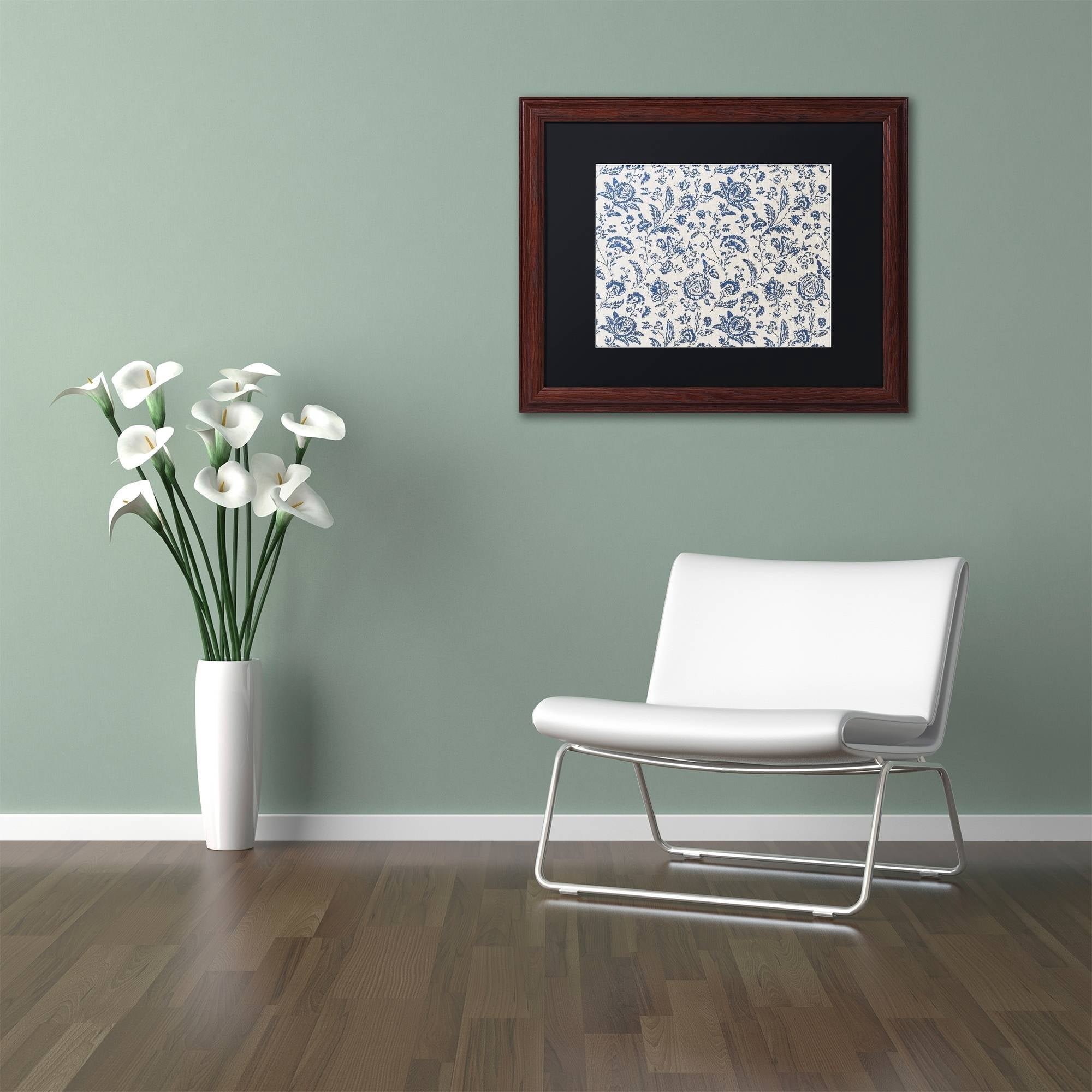Trademark Fine Art "Toile Fabrics IX" Canvas Art by Color Bakery Black Matte, Wood Frame