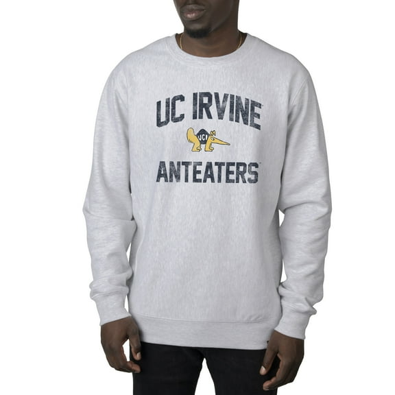 Men's Uscape Apparel Heather Gray UC Irvine Anteaters Premium Heavyweight Crew Neck Sweatshirt