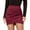 Wine, variant on Hpapadks Womens Skirt Suede Solid Fall Winter Pleated Irregular Zipper Short Half Skirt Beige L