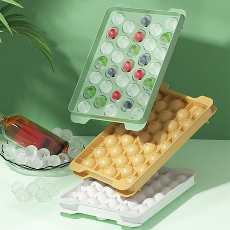 

Happy date Ice Cube Mold Compartment Large Capacity PP Multi-grid Lidded Ice Ball Maker Kitchen Supplies