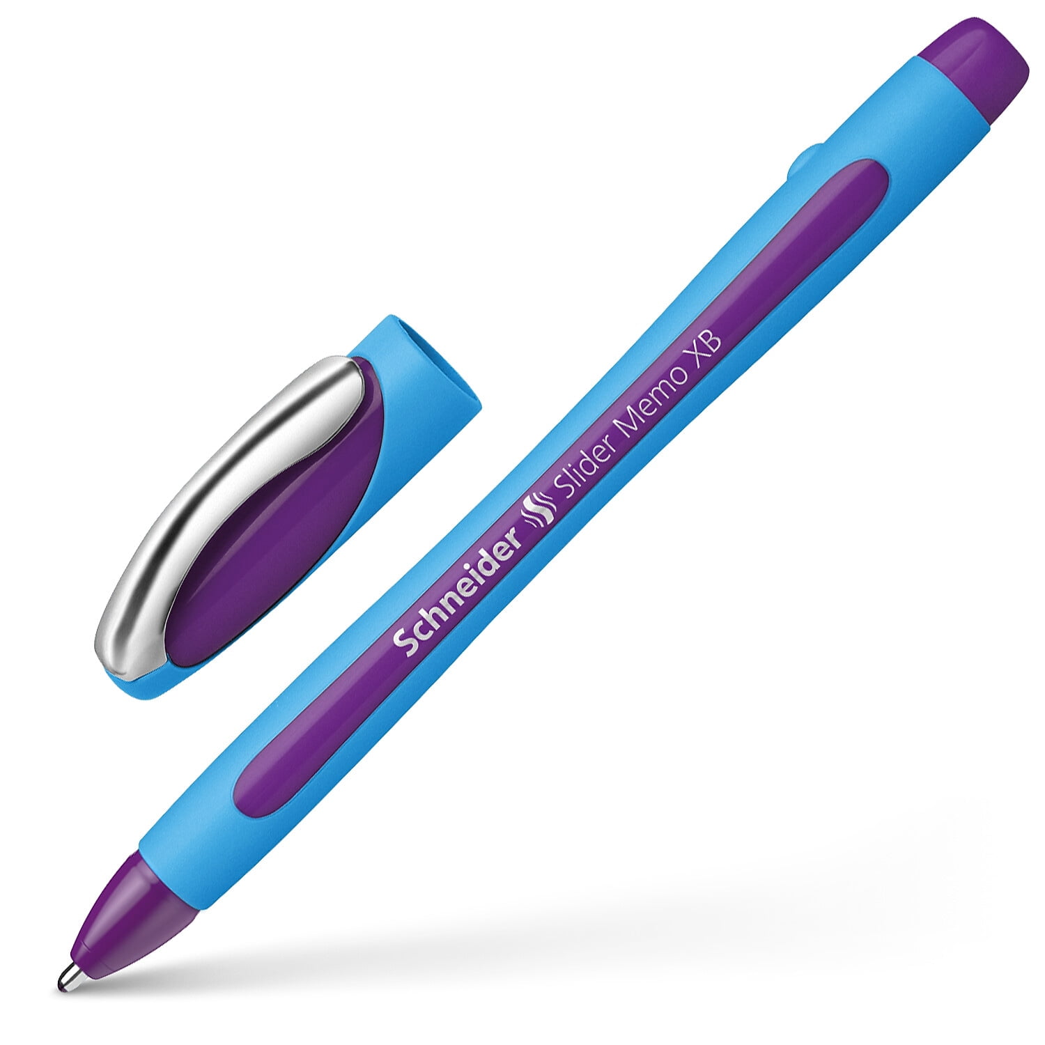 Schneider Slider Memo XB Ballpoint Pen, 1.4 mm, Violet Ink, Box of 10 Pens