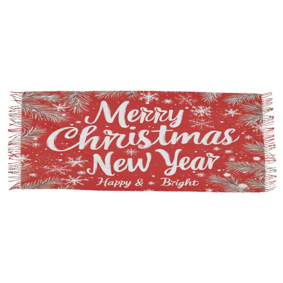 BZSMCE Women Scarf Design Snowflake Christmas Tree Painting Simple Pattern Soft Warm Long Large Scarves