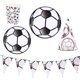 thumbnail image 2 of 33 Uds. Pancarta temática de fútbol, vajilla desechable de moda, platos y vasos de papel, juego de servilletas, suministros para fiestas (blanco y negro) FRCOLOR Hogar5682021, 2 of 7
