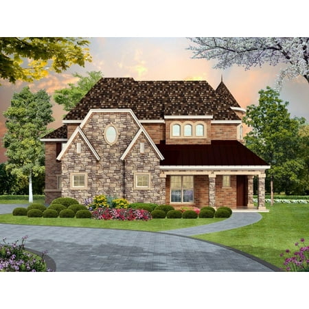 015-1306: Luxury Traditional 3 Bed, 3 Bath Luxury Home Plan, 2429 Sq Ft: Full Blueprints with License to Build by Home Plan Marketplace - Lesuto