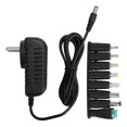 thumbnail image 1 of Adaptador de fuente de alimentación, cargador de conmutación de tiras LED de 12V 2A con 8 enchufes de conversión de CC, enchufe de 100-240VAU, 1 of 5