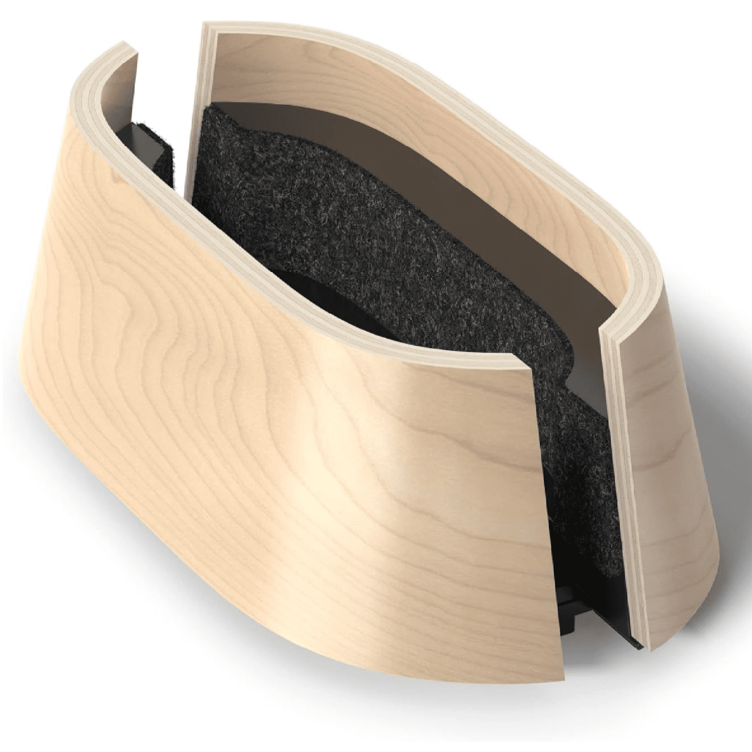Vertical Laptop Stand in Maple Wood, Upright Adjustable Holder