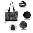 thumbnail image 2 of FORMRS Canvas Laptop Tote Bag for Women with 15.6" Computer Compartments Shoulder Handbag, Green Forest Scene, 2 of 7