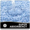 thumbnail image 4 of Smiry U-Shaped Luxury Bathroom Rugs, Ultra Soft and Absorbent Microfiber Contour Bath Rug, Non-Slip Machine Washable Toilet Rug, 24"x20", Blue and White, 4 of 7