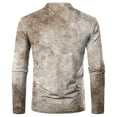 thumbnail image 4 of Inglocry Men's Henley T-Shirt, Long Sleeve Cotton Henley Tees for Men, 3-Button Fall Casual Shirts Camel 2XL, 4 of 7