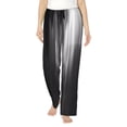 thumbnail image 2 of Lsque Monochrome Abstract Lines Print Women's Pajama Pants, Lounge Pant - Comfortable Home Wear,Elastic Waistband, Stylish Design-X-Large, 2 of 9