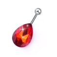 thumbnail image 1 of Water Drop Crystal Navel Buckle Belly Ring Piercing Body Inlaid Button Q00220, 1 of 3