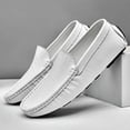 thumbnail image 6 of Big Size Men's Casual Loafers Slip On Leather Shoes Comfortable Lightweight Driving Shoes Male Moccasins Classic Penny Loafer Flats Boat Shoes Outdoor Walking Shoes, 6 of 12