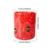 PEONAVET Polka Dot Glass Christmas Polka Dots Glass With Holiday Elementes Designs