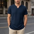 thumbnail image 2 of Leey-World Men's Ultra-Soft Bamboo Viscose T-Shirt, Curved Hem Lightweight Cooling Cotton Blend Casual Tee Tshirt Men(Navy,M), 2 of 9