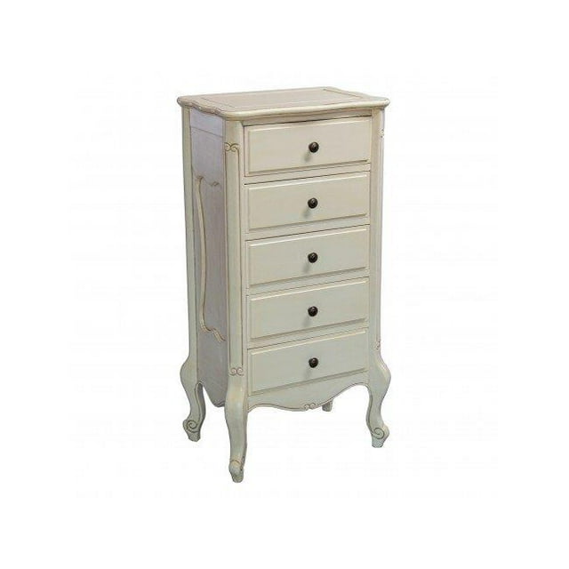 International Caravan ZM-3815-AW Windsor Commode à 5 Tiroirs&44; Blanc Antique