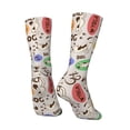 thumbnail image 5 of Uemuo Dog Doing Yoga Pattern Women's Crew Socks, Soft Durable Breathable Moisture-Wicking with Odor Control Cotton socks, 5 of 9