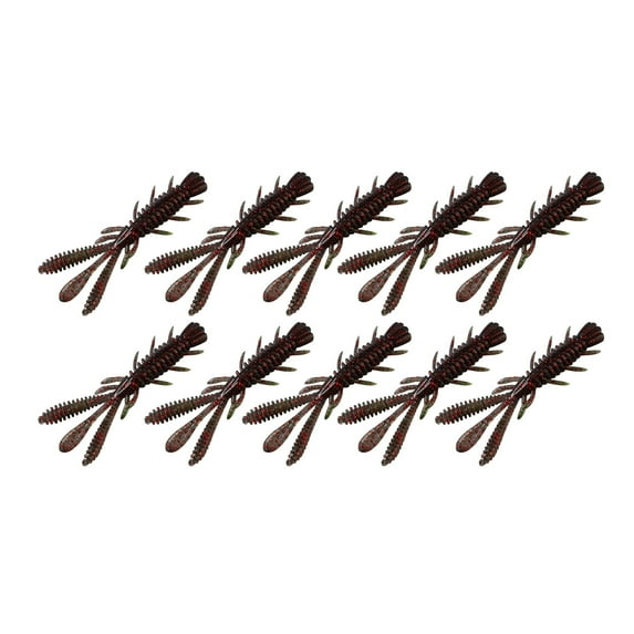 huanledash 10Pcs 7cm/2.45g Fishing Lure Good Flexibility High Elasticity Simulation Design Bright Color Bite Resistant Fishing Tackle TPE Floating Crawfish Soft Shrimp Bait Outdoor