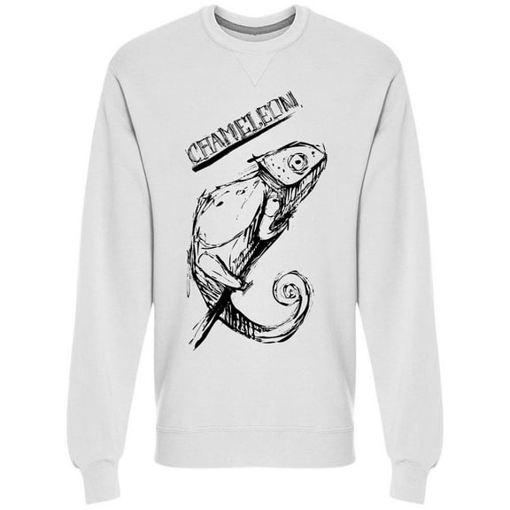 Chameleon Sketch Graphic Sweatshirt Men -Image by Shutterstock, Male Large