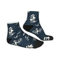 thumbnail image 6 of Salouo Vintage Marine Pattern Unisex Middle Tube Socks,Middle-Finger Knee High Socks Over The Calf Tube Stocking Crew Stockings for Women and Men Tube Socks, 6 of 8