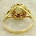 thumbnail image 2 of 14K Yellow Gold Plated 1.50CT Lab Created Round Cut Fire Opal & Ruby Engagement Wedding Ring, 2 of 3