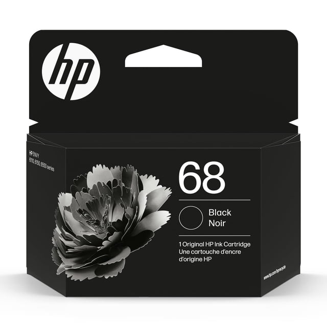 Cartucho de tinta HP 68 Black Works Envy 6100e 6500e con tinta instantánea