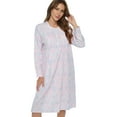 thumbnail image 5 of Casual Nights Women's Flannel Floral Long Sleeve Nightgown, 5 of 6