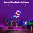 thumbnail image 3 of PENGXIANG Hexagon Lights Gaming Wall Panels - 12 Pack Hexagon LED Lights with APP and Remote Smart Modular RGB Panel Hex DIY Glide Expansion Shapes Lighting, 3 of 8