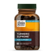 Gaia Herbs, Turmeric Supreme Pain, Herbal Pain Supplement with Curcumins, Vegan Liquid Capsules, 120 Count