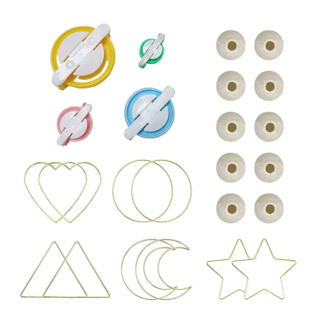 Yihuala 1 Set Create Dream Catching Metal Hoops Various Shape For Wall Decoration Projects