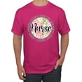 thumbnail image 1 of Floral Nurse Appreciation Pop Culture Men's Graphic T-Shirt, Fuschia, Large, 1 of 5