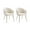 Cream, variant on Guyou Velvet Dining Chair Set of 2, Modern Upholstered Vanity Armchair with Petal Back and Wooden Legs, Comfy Kitchen Side Chairs for Dining Room Bedroom Living Room, Cream
