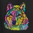 thumbnail image 2 of Colorful Majestic Neon Atric Wolf | Dean Russo Art Animal Lover Womens T-Shirt, Black, XL, 2 of 5