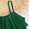 thumbnail image 4 of Coerni Swimsuit for Girls Pleated Ruffled Bathing Suits Tween Girls 2 Piece Cute Slim Shorts Swimwear Adjustable Strap Bikini Suit, 4 of 6