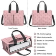 thumbnail image 2 of Canvas Tote Bag for Women with Compartments, Large Cute Pink Checkered Teacher Student Shoulder Bag Nurse Purses Crossbody Bags Work Laptop Book Bag Satchels Handbags, 2 of 6