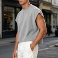 thumbnail image 4 of Kalauyu Sleeveless Athletic Tank Tops for Men Round Neck Cotton Blend Loose Summer Breathable Solid Color Workout Sleeveless Tees, 4 of 9
