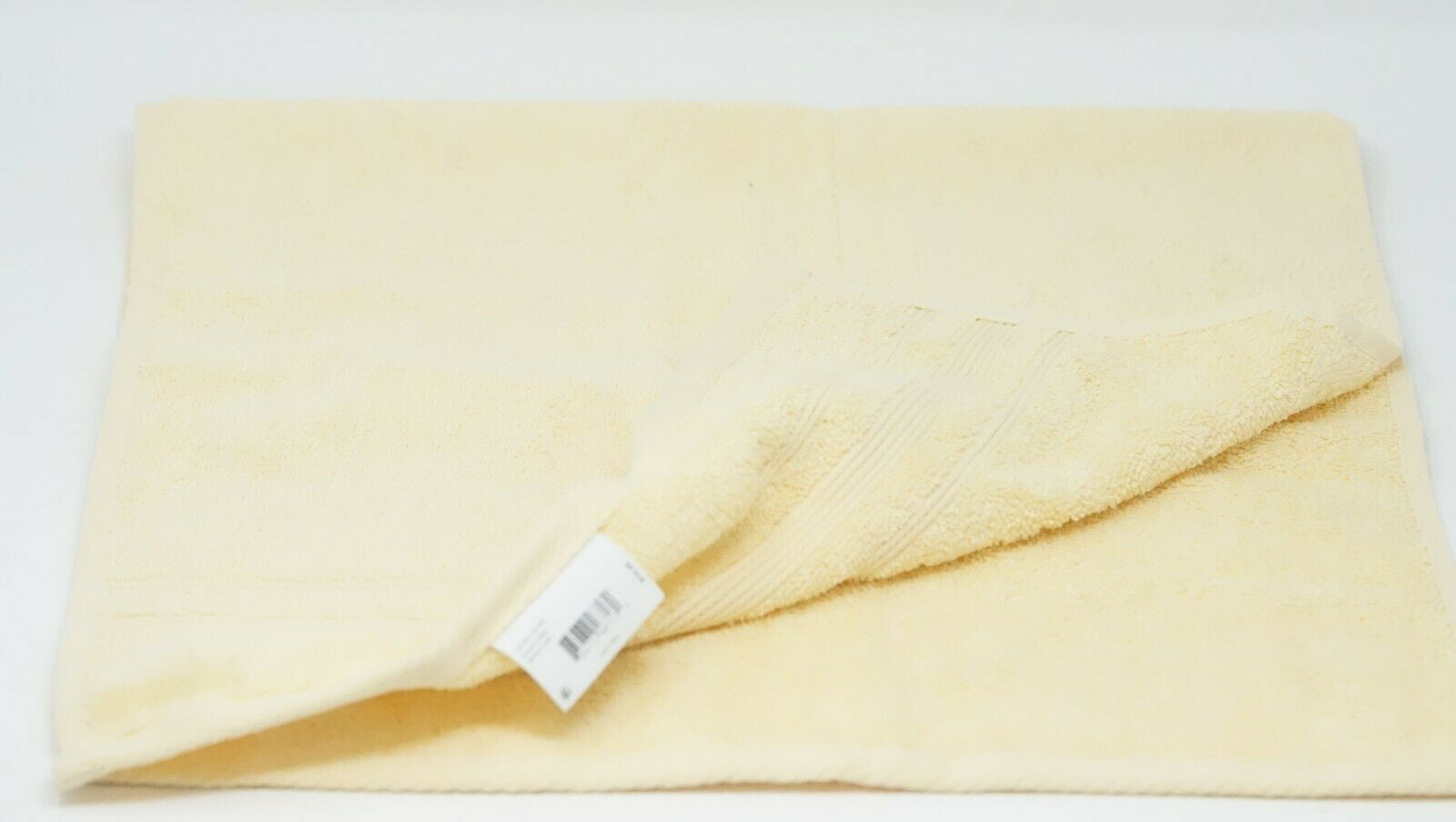 Sunham Supreme Select 100% Cotton 13" x 13" Jacquard Hem Washcloth  Banana Crepe 