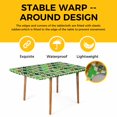thumbnail image 4 of Saint Patrick's Day Table Cloths for 4 Foot Rectangle Tables, Vintage Green Plaid Lucky Clovers Patio Waterproof Elastic Fitted Tablecloths, Washable Rectangular Table Cover for Camping, 4 of 8