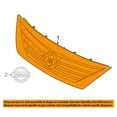 thumbnail image 3 of For 15-19 Versa Sedan Front Face Bar Grill Grille Assembly Black w/Chrome Frame, 3 of 5