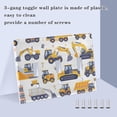 thumbnail image 4 of Dailycode Light Switch Plate Covers 2 Gang Wall Plate Plastics Outlet Covers for Kitchen Home Office Decor Excavator Dump Truck, 4 of 8