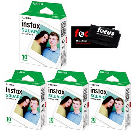 UPC: 0646791427864 | Fujifilm Instax Square Film (40 Exposures) with Cleaning Cloth Bundle