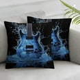 thumbnail image 3 of Ullo0ord 3D Guitar Throw Pillow Covers  Musical Instrument Pillow Cases Rock Roll Music Theme Cushion Cover Music Lover Pillow Covers for Couch Sofa,Set of 2 24x24in, 3 of 7