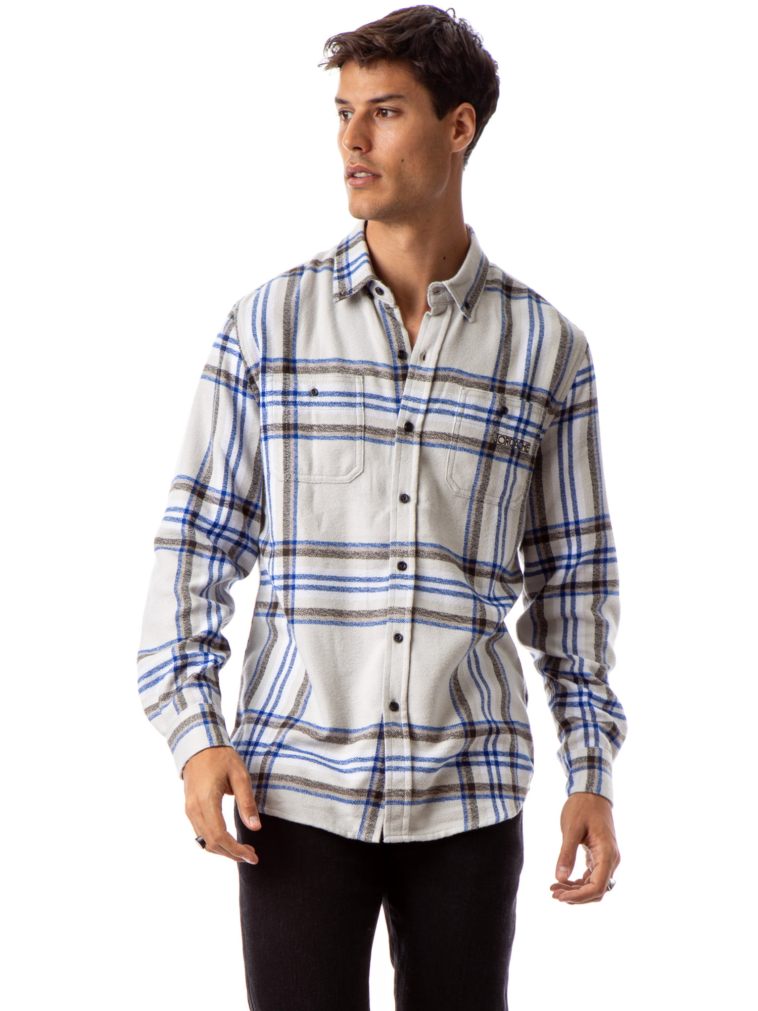 Jordache Vintage - Jordache Vintage Men's Tony Flannel Shirt, Up to 3xl ...